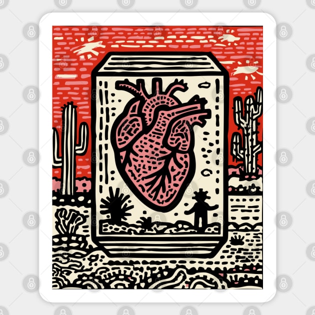 Resilient Heart | Botanical Anatomy Art Sticker by TuncGK